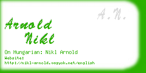 arnold nikl business card
